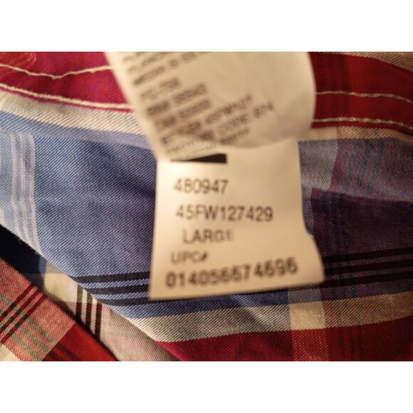 Izod Men's Long Sleeve Button Up Cotton Twill Plaid Shirt Size L Preppy  NWT - Picture 14 of 15